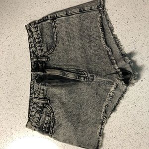 urban outfitters high rise cheeky charcoal shorts